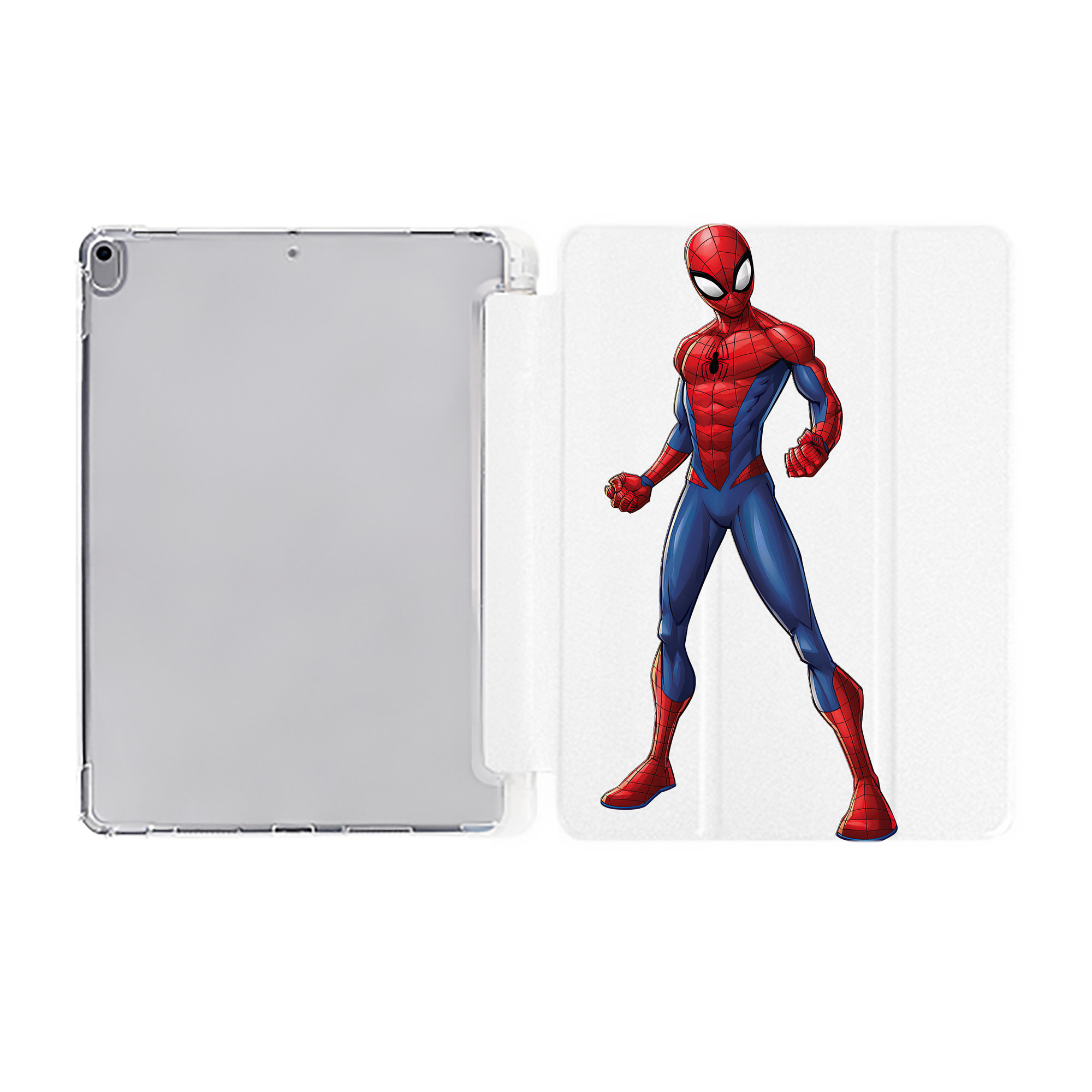 （画像用） Spider Man スパイダーマン IPad ケース ペン収納付き 三つ折りスタンド PUレザー×シリコン 対応機種9.5/10.5/10.9インチ